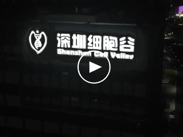 字工场案例丨深圳细胞谷幕墙发光字工程